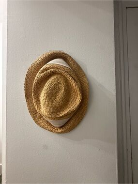 LOFT Natural Straw Hat with White Band